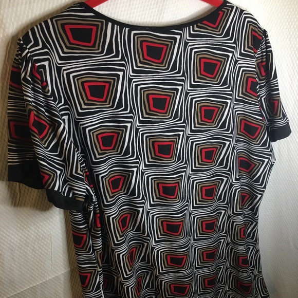 CATO | Women’s Black Blouse with Multi-Color Pattern - Picture 11 of 14